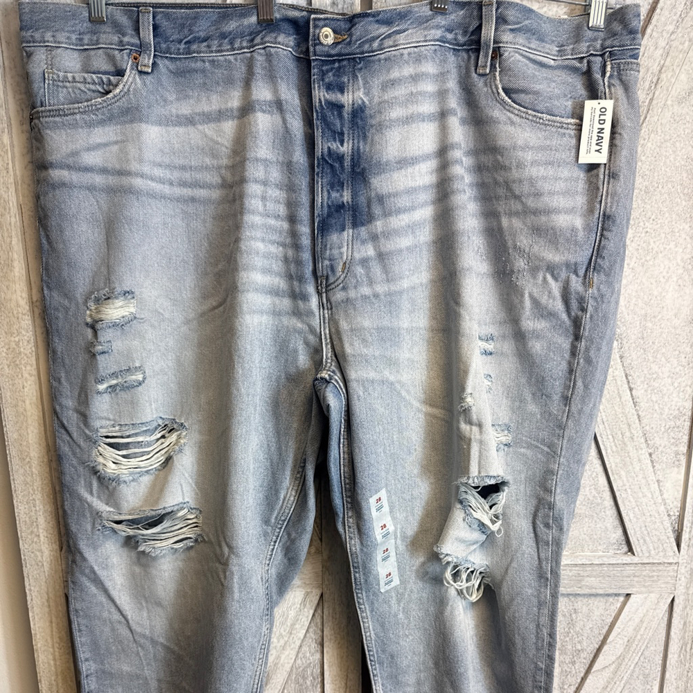 Women's Old Navy Slouchy Straight Crop Jeans Blue Size 28